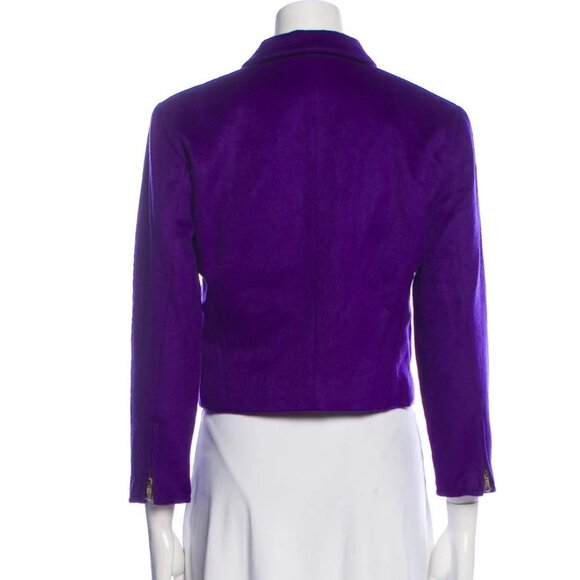 Like new Burberry London cropped purple angora jacket, 4 - Picture 2 of 6